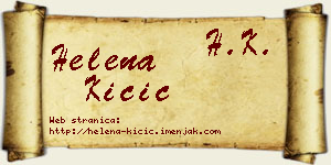 Helena Kičić vizit kartica